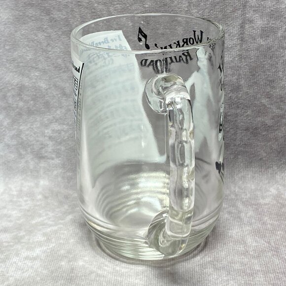 Hazel Atlas Big Top PB Glass "I've Been Workin On The Railroad" Song Lyrics Mug - Picture 6 of 8